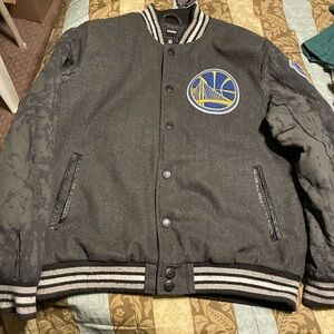 Gray and Black Varsity Jacket